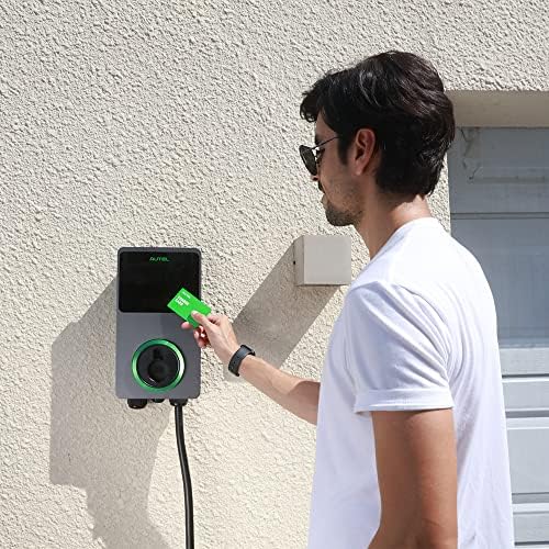 Зарядно устройство Autel MaxiCharger за домашно умно электромобиля (EV), EVSE с поддръжка на Wi-Fi интернет и 2-ро ниво 40 Ампера и Bluetooth, Автомобили зарядно устройство, вътре / вън, с RFID карти