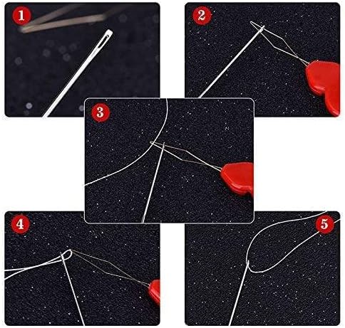 10 Бр. Игла Нитевдеватель Метална Панта Нитевдеватель Поставяне Бод Ръчен Машинен Инструмент За Шиене Лук Игла за Ръчен Машинен Шевни Инструмент за Шиене Квилтинг Занаят Случаен Цвят Полезна Работа
