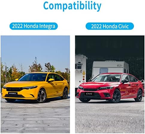 Безжично зарядно за кола Mangoal, произведени по поръчка за 11-ти спортен хечбек Honda Civic 2022 2023 Si Coupe Type R и Honda Integra 2022 2023, с порта USB и Type-C, бързо зарядно устройство с мощност 1