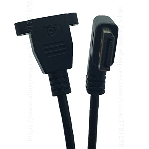 Кабел за закрепване на удлинительной панел DP DisplayPort - DisplayPort под прав ъгъл към DisplayPort - 90 градуса от щепсела до штекеру