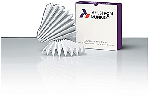 Ahlstrom-Munksjö 5610-1250 Предварително обработена Нагъната Филтърна хартия с диаметър 12,5 см (опаковка по 50 броя)