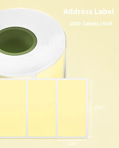 Принтер за етикети Phomemo Розов цвят с Жълт Термоэтикеткой - 1,25*2,25, С 1000 Листа
