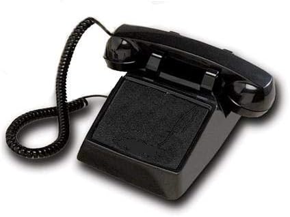 Кабелен Черен телефон, без набиране - само за входящи повиквания - Настолен телефон в Оригинален стил