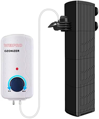 Филтър за аквариум Weipro и генератор на озон за аквариум TCE900, зелен филтър за пречистване на аквариума от вода, подходящ за аквариум с обем от 10 до 40 литра.