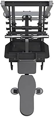 Преса за крака IRONAX XLP - Компактен симулатор под ъгъл от 45 градуса за фитнес с ластик, черно