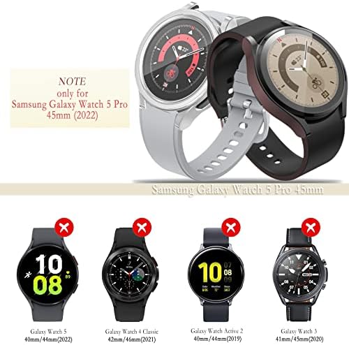 Мек калъф, съвместим с Samsung Galaxy Watch 5 Pro 45 мм, Защитен калъф за екрана от мека TPU, 360 °, противоосколочный Броня, Вградена HD-фолио за Samsung Watch 5 Pro 45 мм, Аксесоари