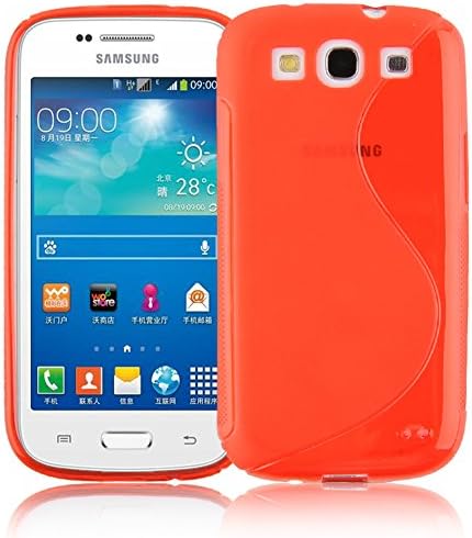 Калъф Cadorabo е Съвместим с Samsung Galaxy Trend 3 в цвят Candy RED Apple - устойчив на удари и надраскване Силиконов калъф от TPU - Ультратонкая Защитен гел обвивка За задната част на бро