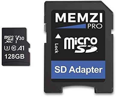 Карта памет MEMZI PRO 128 GB Съвместими /Работи с мобилни телефони на Samsung Galaxy A90 5G, A70, A60, A50, A40, A30, A20e, A20, A10e, A10s, A10 - 100 Mbps U3 A1 V30 Micro Class 10 SDXC с адаптер за SD