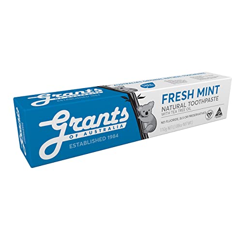 Grants of Australia - Натурална паста за зъби Fresh Mint с масло от чаено дърво - 3,85 унция.