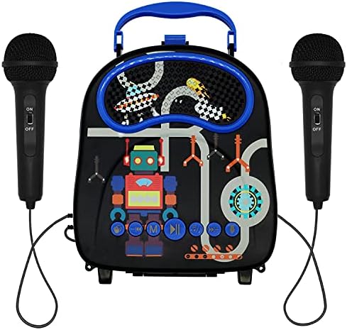 Детска караоке-машина за Момчета и Момичета с 2 Микрофони, Bluetooth, Поющая Машина за Деца, Преносим Детски караоке-Говорител с функция за промяна на гласа за Подарък за Рожден Ден, Празник, Парти