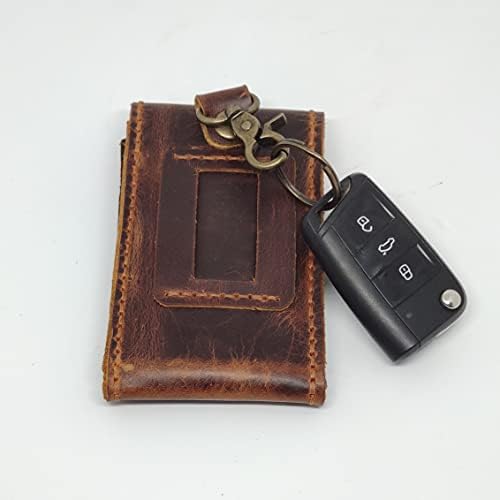 Чанта-кобур от естествена кожа за Motorola One Power (P30 Note), Калъф за вашия телефон ръчна изработка от естествена кожа, Изработен по поръчка Кожена чанта за носене-калъф с ли