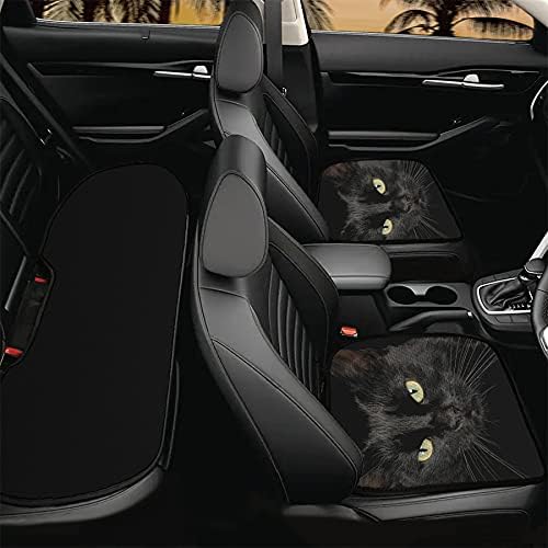 Cozeyat 3 Опаковки Дизайнерски Автомобилни възглавници за предните седалки с черни Котки, Мека Възглавница за Пътника на седалката на водача, Протектор за Пейки, Мека Подложка за домашни кучета, Пълен Комплект Дамско