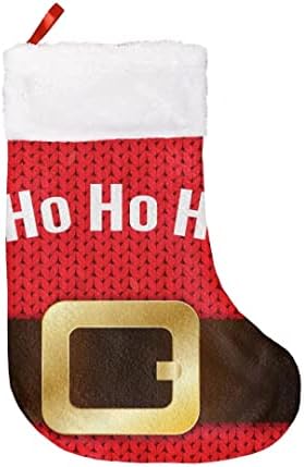 Коледни Чорапи KEIAHUAN Персонални, Окачени Украса За Камината 15 инча Колан на дядо коледа е Коледен Отглеждане Чанти За Бонбони Запаси от Полиестерна Тъкан Коледен Декор