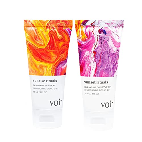 Набор от Voir Haircare Wash Day Duo Kit-Набор от шампоани-Климатици-Размер за пътуване - по 2,0 течни унции всеки