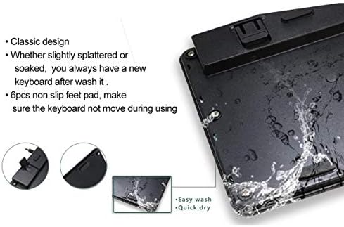 Клавиатурата на BoxWave, съвместима с Acer Chromebook 314 (CB314-2H) - Водоустойчив USB-клавиатура, моющаяся Водоустойчив USB-клавиатура за Acer Chromebook 314 (CB314-2H) - Черно jet black