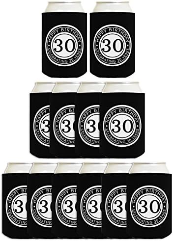 Подарък за 30-ия Рожден Ден В чест на 30-годишнината от 12 Опаковки от Консервени Кутии Coolies Охладители на напитки Черен