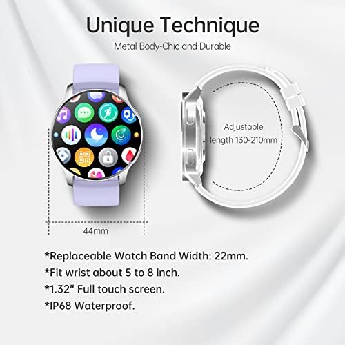 Дамски смарт часовници Colesma iOS и Android с 2 Меки Силиконови Джапанки за Часа + Кабел за Зареждане