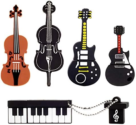 LEIZHAN 5x8 GB USB Флаш памет Музикални Инструменти USB 2.0 Memory Stick Стик (Жълта Китара, Червена Китара, Виолончело, Цигулка, пиано)