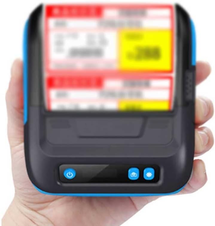 XWWDP 3-инчов Безжичен Bluetooth термопринтер за производство на чековых етикети Преносим начин на доставка сметки Принтер за етикети за сметки (Цвят: черен размер: 11,5 * 13,2 см)