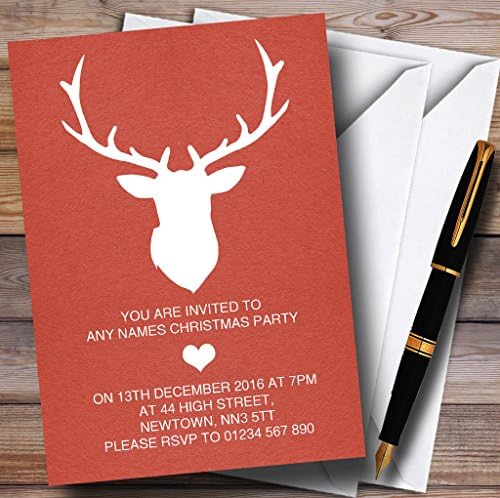 Пощенска картичка Zoo Red Stag Персонални Покани за Коледа/Нова Година/ Празнично парти