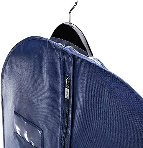 HANGERWORLD 40-инчовата Чанта за дрехи, Костюмные чанта за съхранение в Гардероба, Дишаща Калъф за дрехи, Защита от прах (3, Синьо)