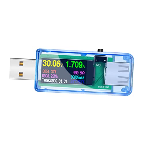 DOITOOL USB Тестер USB Метър USB Волтметър USB Тестер Мултицет USB Измерване на напрежение USB Мултицет Амперметър Dc USB c електромера USB c Тестер електромера напрежение Номер на детектор на Abs
