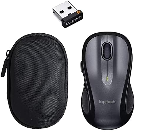 Комплект Vexko Logitech Bluetooth Mouse M510 Безжичен Компютър с USB-Уеднаквяване на приемник Плюс Защитен Калъф за мишка, Черен