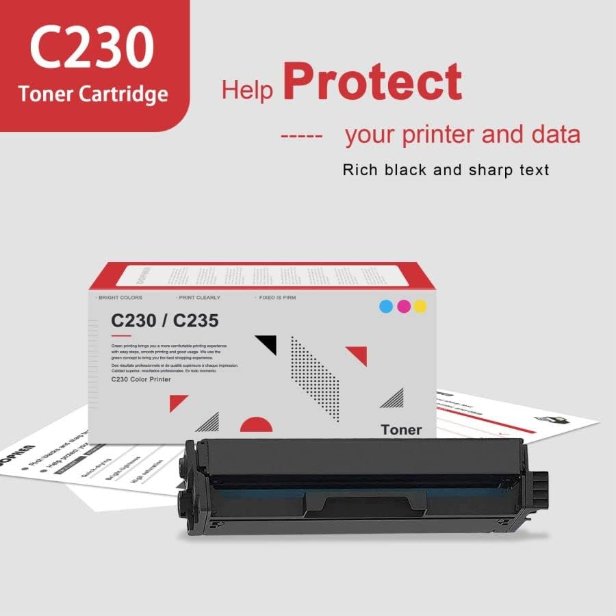 Набор от тонер-касети DOPHEN C230 C235 3 опаковки Стандартен Капацитет 006R04384 006R04385 006R04386 Замяна на Тонер-касета за Цветен Мултифункционален принтер Xerox C230 C235