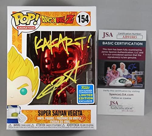 Крис Сабат подписа на Dragon Ball Z и на Super Saiyan борба зеленчуци Червен Хром Изключителна Виниловую Фигура Funko Поп с надпис w/JSA COA