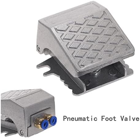 Конектор за маркуч Адаптер Пневматичен Крак Клапан Foot Switch Пружинен Автоматично Нулиране на Сребърен (Цвят: Foot valve A PC 10 мм)