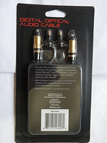 Цифров Оптичен аудио кабел BlackWeb BWB17AV001, 6'
