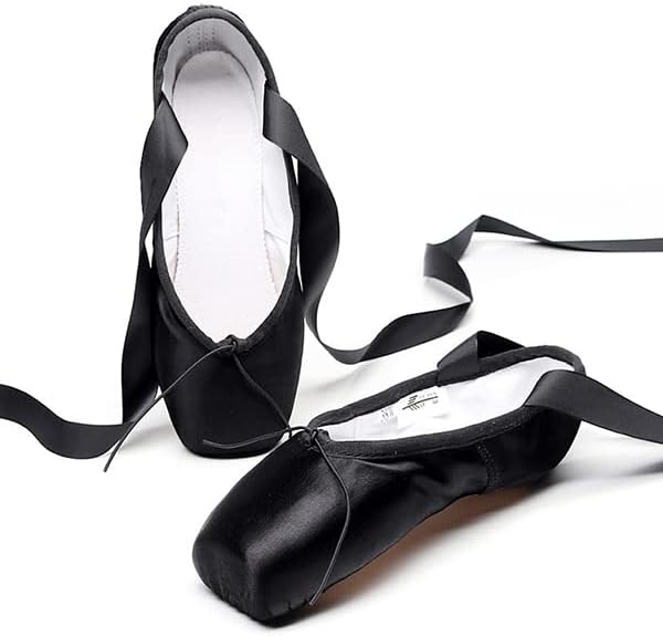 MSMAX/ Сатен Балетные pointe обувки За Момичета, Професионален балет апартаменти За Танци