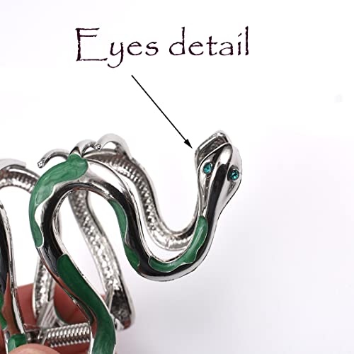 Модерен дизайн във формата на зелена змия, метални нокти за коса, нескользящие 4,3 , големи щипки за коса, аксесоари за коса за момиченца в готически стил, Хелоуин