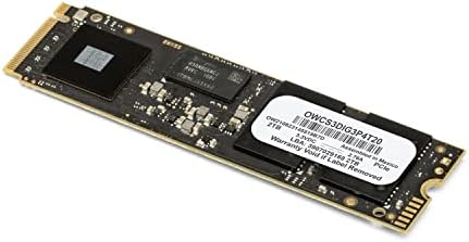 Твърд диск OWC 2TB Aura Pro IV PCIe 4.0 NVMe M. 2 2280 DRAM с подобрена скорост на четене до 7415 Mbit/ s и запис до 6800 Mbps с високо устойчива производителност