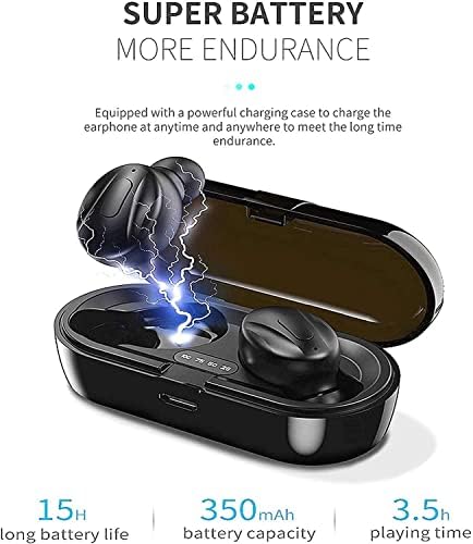 Hoseili【2022 нова версия на Bluetooth слушалки.Безжични слушалки Bluetooth версия 5.0, ушите, Стереофоничен Микрофон, Мини-Безжични Слушалки със Слушалки и Преносимо зарядно калъф за PC, iOS и Android. XG30