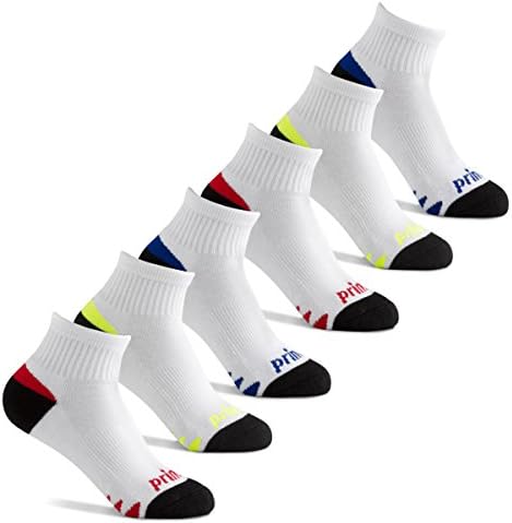 Спортни чорапи до щиколоток за момчета Prince дължина до четвърти инча с подложка за активни деца (опаковка от 6 двойки)