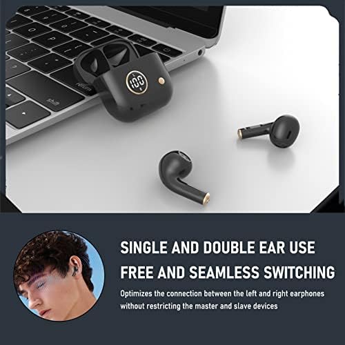 Слушалки loinrodi Безжични Слушалки Спортни Слушалки с микрофон за провеждане на Разговори Bluetooth Bluetooth Слушалки 5.1 + EDR | ENC + ANC С Двойно шумопотискане