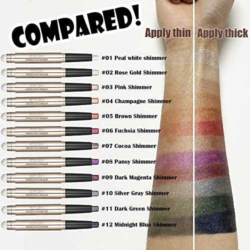 Wismee Eye Shadow Stick Изсветлител за грим от Очите, Крем-молив за сенки за очи, Искрящи Сенки за очи, Пръчка за грим на очите, Козметика, Коледен подарък за рожден Ден за жените (Cocoa Shimmer)