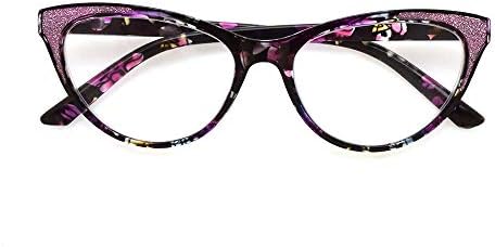Очила за четене с цветно кошачьим око R227, черно/лилаво