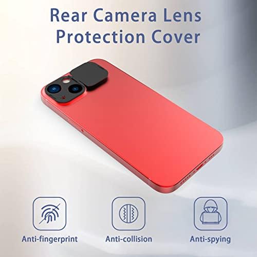 Капак на обектива на камерата на телефона EYSOFT, съвместима с iPhone 13 / iPhone 13 Mini Защитно фолио за обектива на камерата за защита на неприкосновеността на личния живот и сигурността, трайно лепило черен цвят