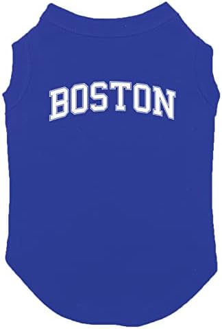 Спортна тениска за кучета на Бостънския държавен университет (Царски син цвят, 2 пъти повече)