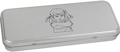 Метална Лидице кутия за канцеларски материали Azeeda Ядосан дете на панти / Кутия за съхранение (TT00192097)