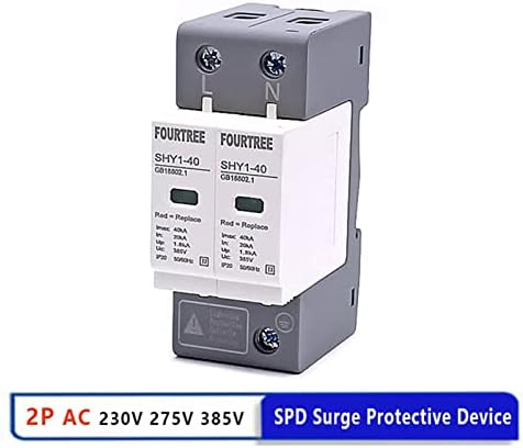 SNKB 2P Защита от пренапрежение ac SPD 10-20 Ка/20-40 Цена /30 КА〜60 КА За защита на дома от мълнии Низковольтный разрядник Защитно устройство 230 275 В (Цвят: 2P 230 v, размер: 20-40 Ка)