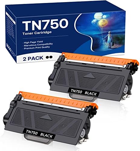 Съвместим тонер касета MCYCOLOR TN750 за смяна на касета Brother TN750 TN-750 TN720 TN-720 за използване с HL-5470DW HL-5450DN HL-6180DW MFC-8710DW 8910DW 8950DW 8510DN 6180DWT (2 черни, с най-висока доходност)
