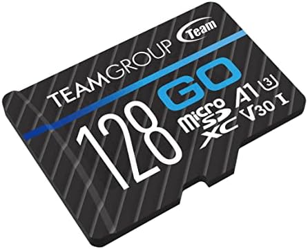 Карта TEAMGROUP GO 128GB x 5 PACK Micro SDXC UHS-I U3 V30 4K за GoPro, Търтеите и екшън камери Високоскоростна карта с флаш памет с адаптер за спорт на открито, стрелба във формат 4K, Nintendo-Switch TGUSDX128GU363