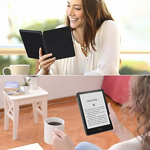 Нов калъф за четец на електронни книги Kindle Paperwhite 2021 11-то поколение, Изкуствена Кожена корица за Kindle Paperwhite 6,8 См, 5 Signature Edition, Кожена Корица, Розово злато