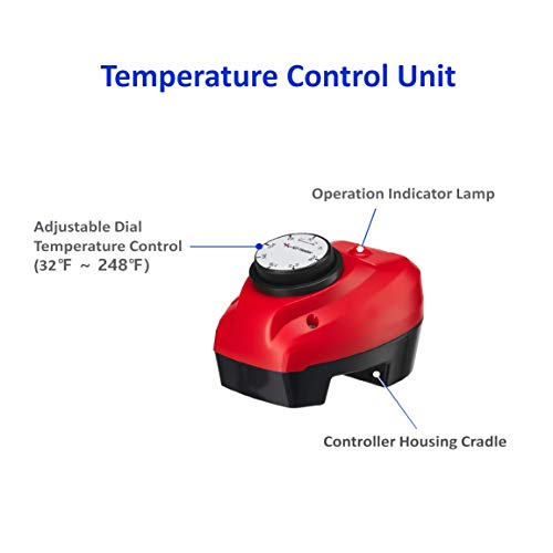 Потопяема нагревател с мощност 1300 W, Бойлер с Регулируем термостат Автоматично изключване на нивото на водата, за предотвратяване на прегряване, Нагревател от неръждаема стомана, Затопля за няколко минути 5 литра