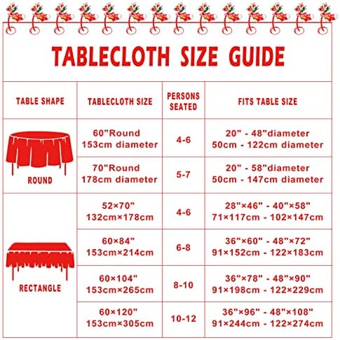 Lifesmells Коледна Кръгла Покривка Червена Вътрешна Външна Водоустойчив Моющаяся Покривка от Полиестер с Принтом коледна звезда за Коледа на Празнични партита, Вечеря, Зимен Декор, Подаръци - 60Кръг