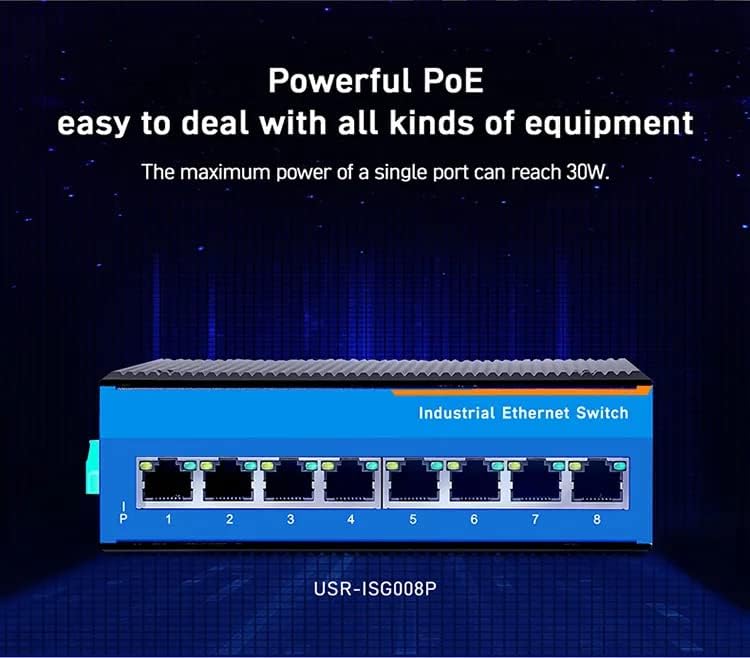 Серия ЮЕСАР-ISG005 с 10/100/1000 Mbps и 5 електрически порта, gigabit ethernet промишлен Ethernet switch на DIN-шина