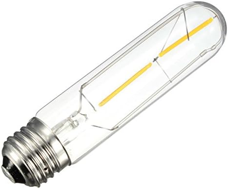 superdream Cob Led Реколта крушка, в Ретро стил на Едисон с винтова технология, Еквивалентна лампа с нажежаема жичка, Старомодна Тръбна Ностальгическая конец с нажежаема жичка (T10 (3 опаковки))